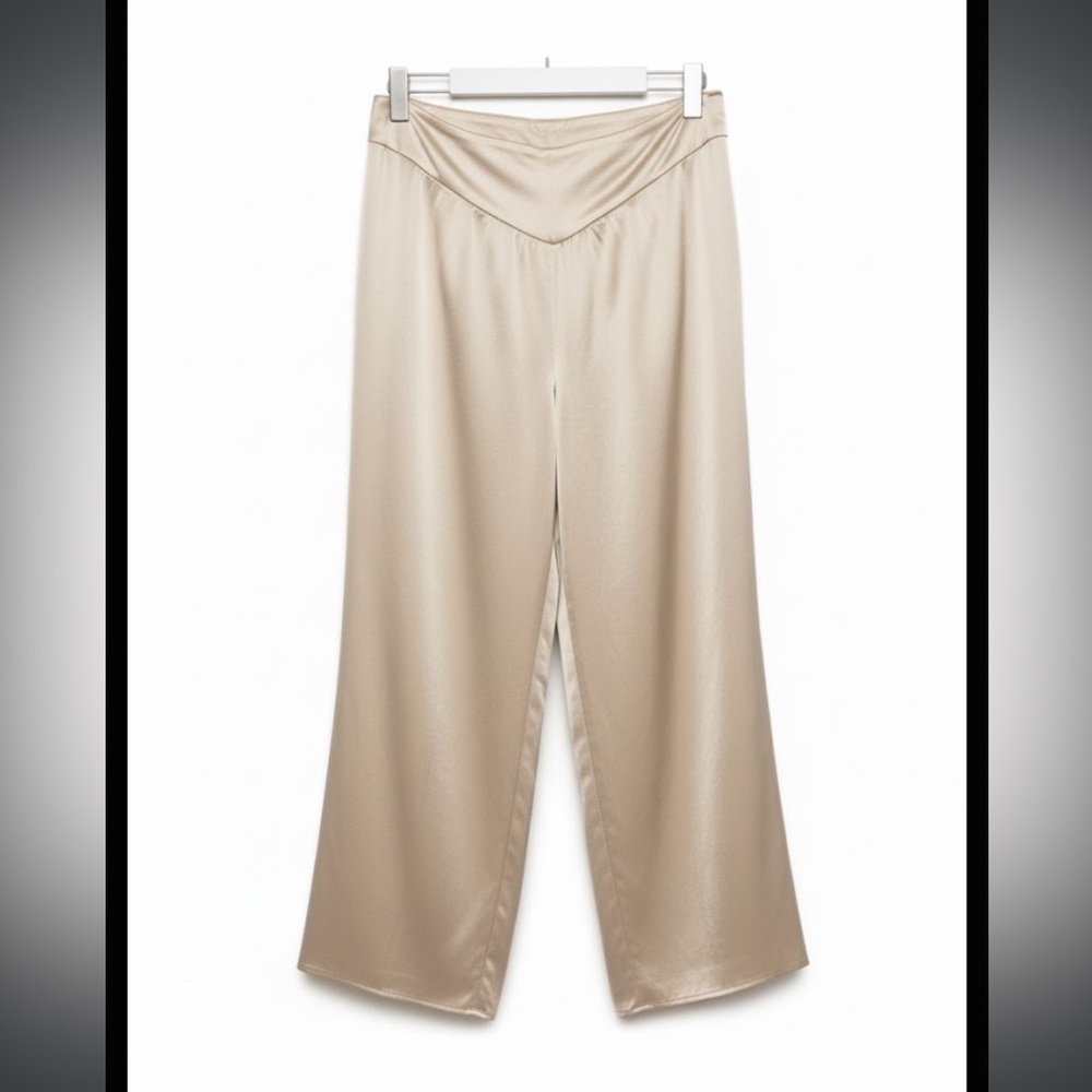 Chic Tan Wide Leg Women's Pants